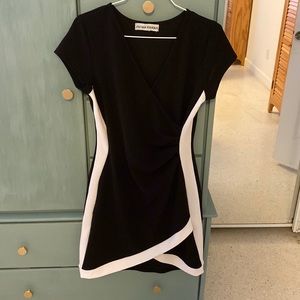 Black and white cocktail dress